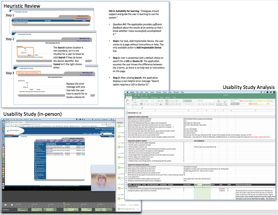 Screenshots of Heuristic Review