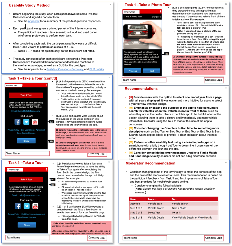 Images of the Contextual Inquiry Portal Redesign